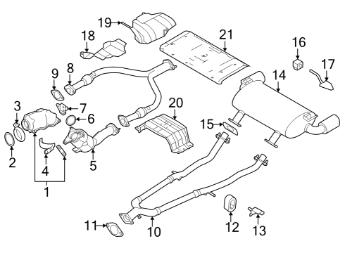 2023 Nissan Z Exhaust Manifold Heat INSULATOR-Turbine Housing Diagram for 14450-5CA1A