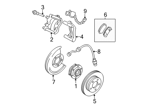 2004 GMC Envoy Anti-Lock Brakes Control Module Diagram for 19417938