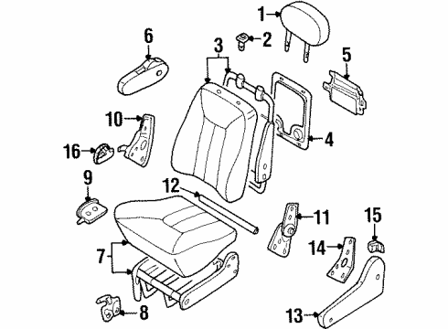Nissan 88350-1B173 Cushion Assembly-2ND Seat, L