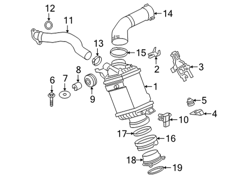 2023 BMW M850i xDrive Gran Coupe Intercooler Spacer Diagram for 07147132785