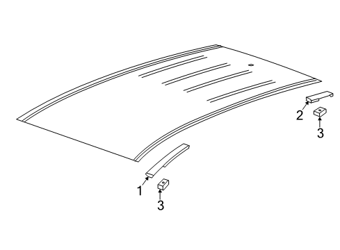 2017 Chevrolet Trax Exterior Trim - Roof Drip Molding Diagram for 42577928