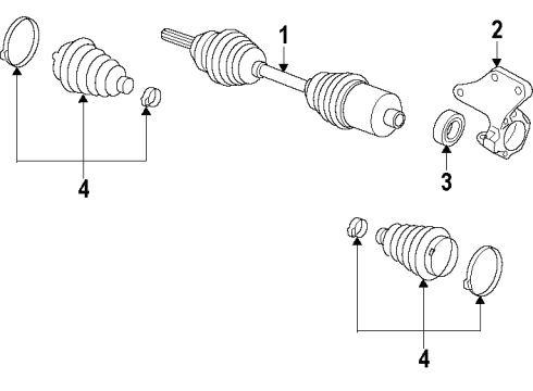 2015 Nissan Altima Front Axle Shafts & Joints, Drive Axles Shaft Assy-Front Drive, LH Diagram for 39101-3TA0B