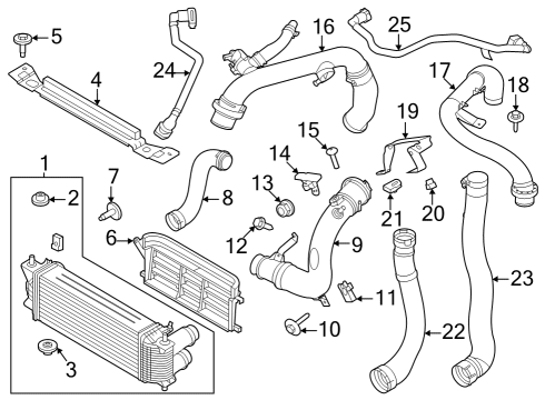 2023 Ford Bronco Powertrain Control DUCT - AIR Diagram for NB3Z-6C646-A