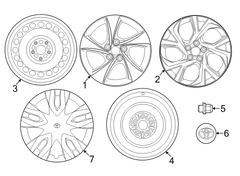 2022 Toyota C-HR Wheels Wheel, Alloy Diagram for 42611-F4040