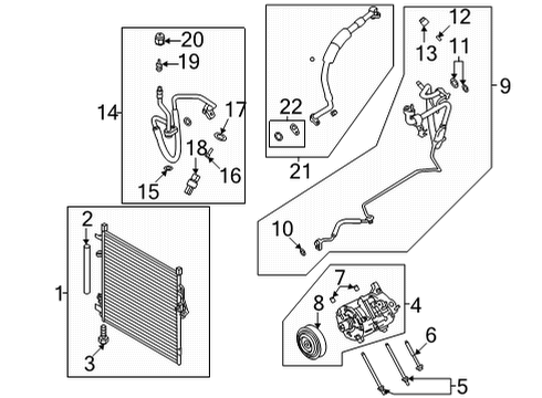 2021 Ford Bronco Air Conditioner TUBE ASY Diagram for MB3Z-19D742-B