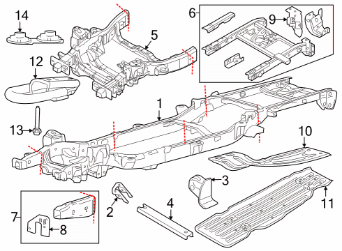 2015 Ford F-150 Frame & Components Front Bracket Diagram for FL3Z-17N775-C