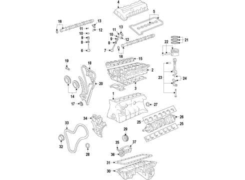 2008 BMW X6 Engine Parts, Mounts, Cylinder Head & Valves, Camshaft & Timing, Oil Pan, Oil Pump, Crankshaft & Bearings, Pistons, Rings & Bearings, Variable Valve Timing Cylinder Head Cover Diagram for 11127565284