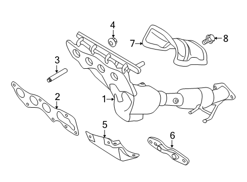 2020 Nissan Maxima Rear Door Manifold With Converter Diagram for FM5Z-5G232-B