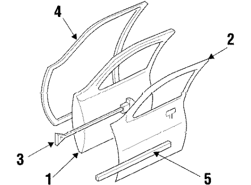 GM 10290648 Sealing Strip Asm-Front Side Door Bottom Auxiliary