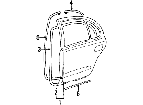 Ford F8OZ5425324AA Door Weatherstrip