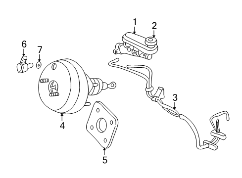 2004 Chrysler Concorde Hydraulic System Brake Mastr Cylinder Diagram for 4779168AB