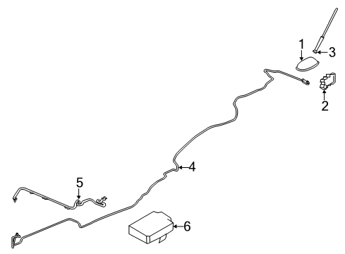 2018 Ford Police Interceptor Utility Antenna & Radio Antenna Base Diagram for DS7Z-18936-D