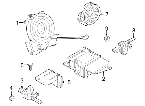 2023 Nissan ARIYA Air Bag Components Wire Assy-Steering Air Bag Diagram for B5554-6RA3A