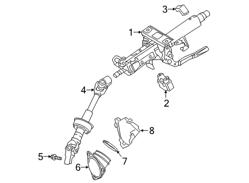 2019 Lexus ES350 Steering Column & Wheel, Steering Gear & Linkage Gear Assembly Diagram for 45250-33D20