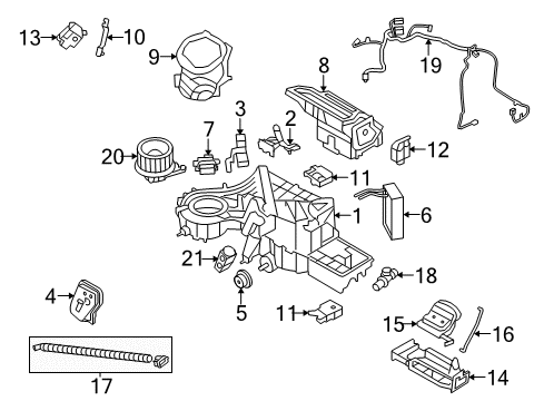 2013 Ford F-150 Air Conditioner Mode Motor Diagram for DL3Z-19E616-A