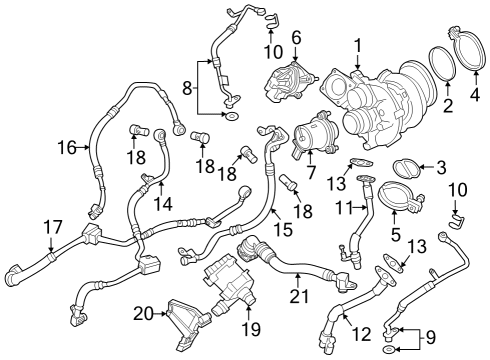 2023 BMW 760i xDrive Turbocharger & Components BLOW-OFF VALVE Diagram for 11658691854