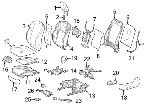 2022 Lexus NX250 Heated Seats HEATER ASSY, SEAT BA Diagram for 87530-78210