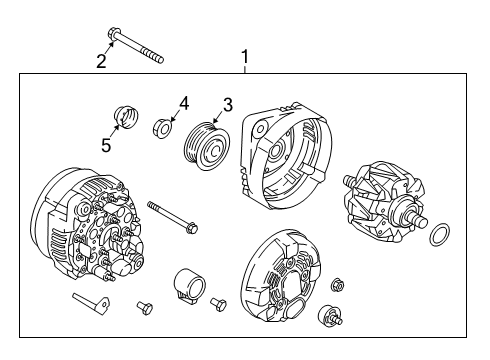 2021 Hyundai Tucson Alternator Nut Diagram for 373112G050
