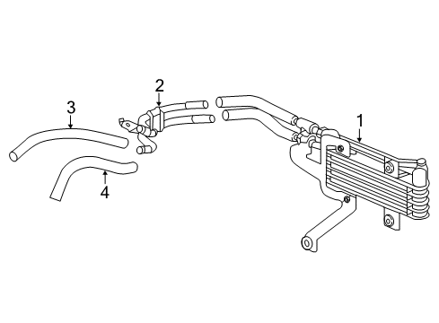 2018 Honda Ridgeline Trans Oil Cooler Pipe E (ATF) Diagram for 25220-5J8-010