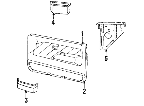 Honda 8-97082-271-0 Plate, R. FR. Door (Lower)