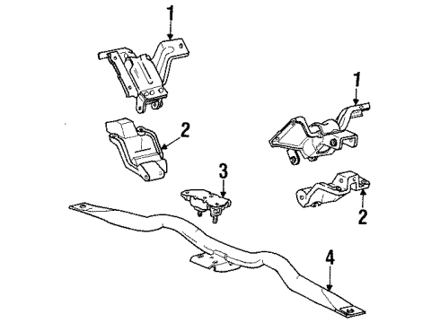 Ford F2AZ6K061A Front Mount Bracket