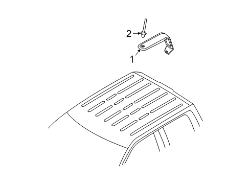 2010 Ford F-150 Exterior Trim - Cab Roof Molding Diagram for 9L3Z-1651728-AA