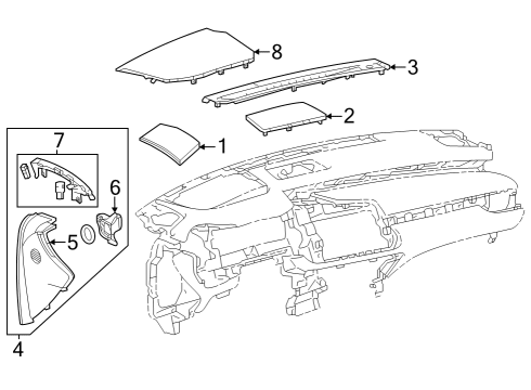 2024 Lexus RX350 Cluster & Switches, Instrument Panel LAMP ASSY, INTERIOR Diagram for 81080-48160