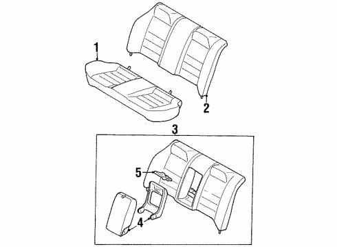 Nissan 88300-2B100 Cushion Assembly Rear Seat