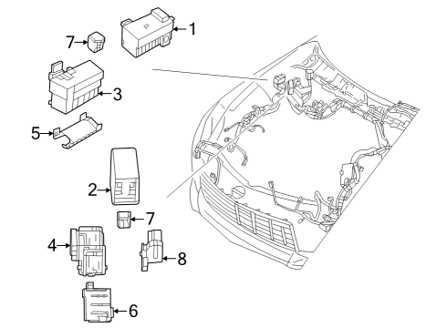 Fuse & Relay Bracket-Relay Diagram for 2523713E60