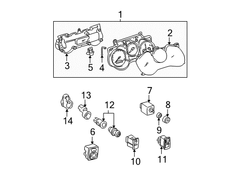 2005 Toyota RAV4 Switches Lens Diagram for 8385242760