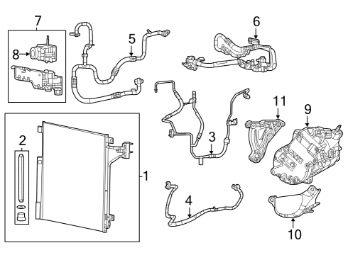 A/C Compressor AIR CONDITIONING Diagram for 68459833AB