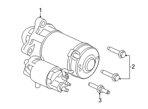 2021 Ford F-150 Starter STARTER MOTOR ASY Diagram for ML3Z11002E