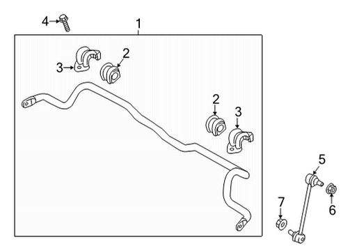 Stabilizer Bar & Components - Front BAR ASSY-FR STABILIZER Diagram for 54810GI000