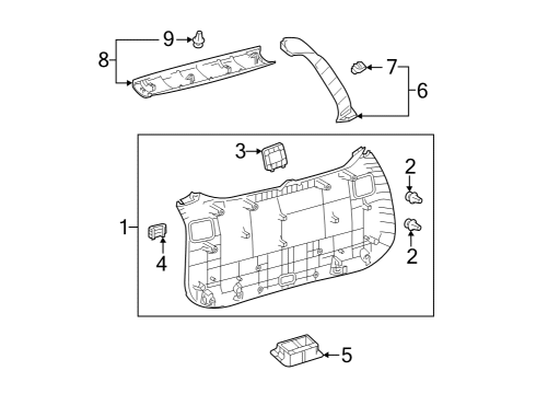 Interior Trim - Lift Gate Lower Cover Diagram for 677670A100C0