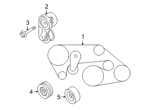 2015 Nissan GT-R Belts & Pulleys Bolt Diagram for 11298JF00A