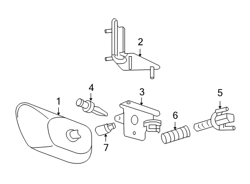 2003 Cadillac Seville Fog Lamps Lamp, Front Fog Diagram for 12374929
