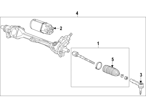 2020 Chevrolet Corvette Steering Column & Wheel, Steering Gear & Linkage MOTOR KIT-P/S ASST Diagram for 85108995