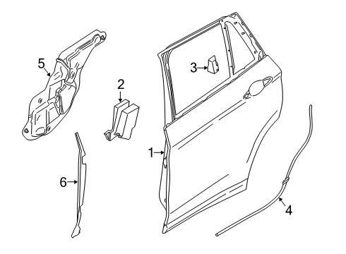 2019 BMW X2 Rear Door Caulking B-Pillar Rear Door Right Diagram for 51767420832