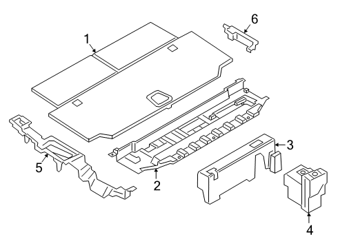 2022 BMW X5 Interior Trim - Rear Body INSERT FOR LUGGAGE COMPARTME Diagram for 51477458390
