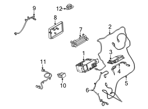 2021 Ford Bronco Sport Navigation System PANEL - RADIO CONTROL Diagram for M1PZ18C858A