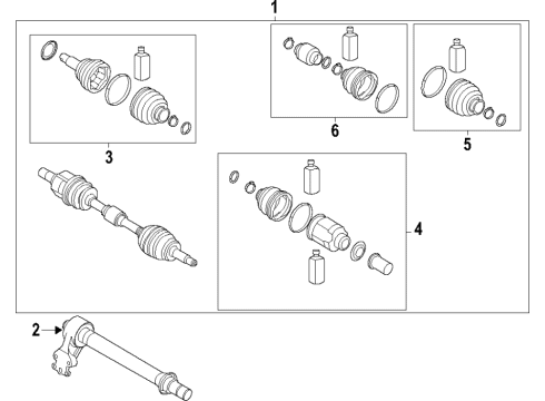 2021 Kia Soul Front Axle Joint Kit-Fr Axle Di Diagram for 49583K0300
