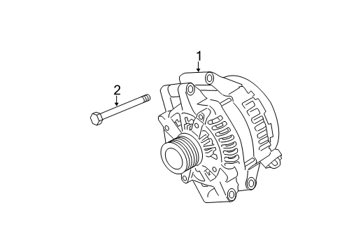 2010 BMW 535i GT Alternator Hex Bolt With Washer Diagram for 07119906167