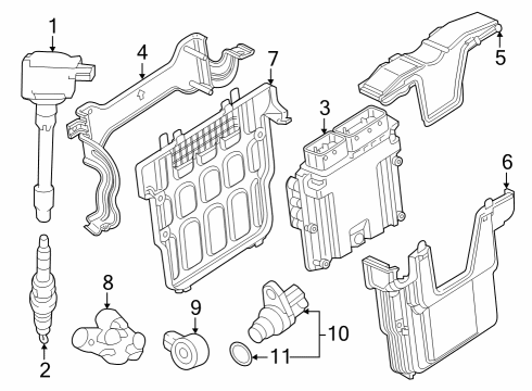 Powertrain Control COIL ASSY. PLUG TOP Diagram for 305206Y0J02