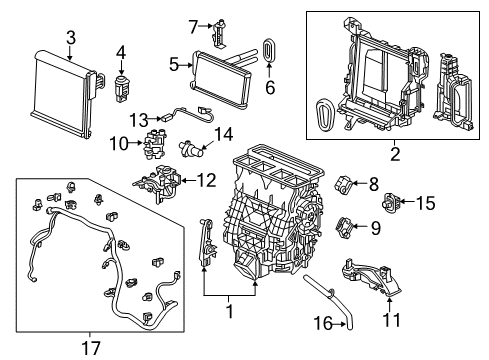2019 Honda CR-V Heater Core & Control Valve CORE, HEATER Diagram for 79110TNYG41