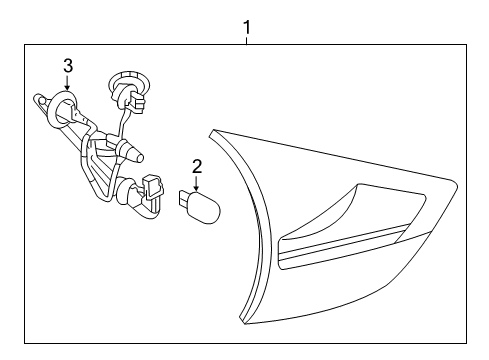 2019 Nissan Rogue Bulbs Harness Assembly Diagram for 265516FL5A