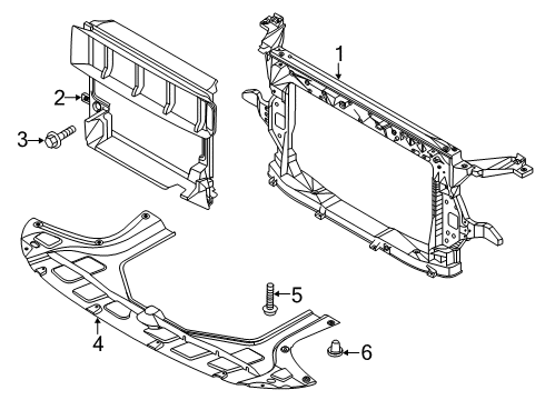 2020 Hyundai Venue Radiator Support Guard-Air Diagram for 29135K2000