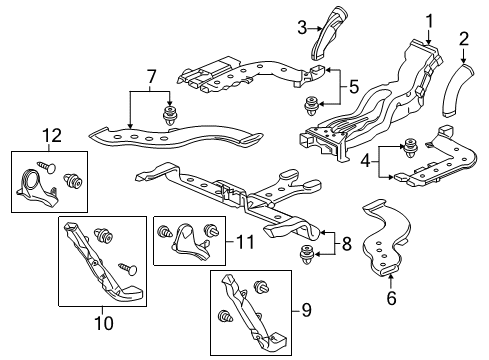 2016 Honda Pilot Ducts Duct Assy., L. Third Row Floor Diagram for 83361TG7A00
