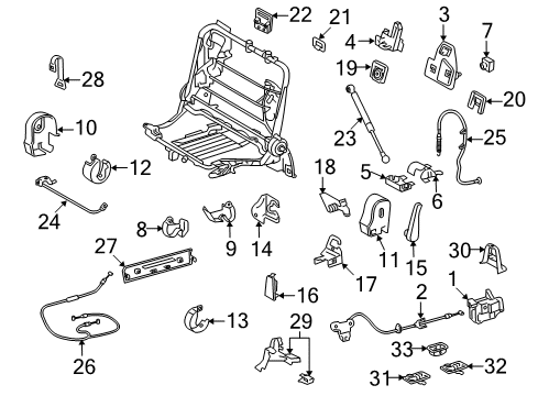 2008 Toyota Land Cruiser Rear Seat Components Cushion Diagram for 7939360050B0
