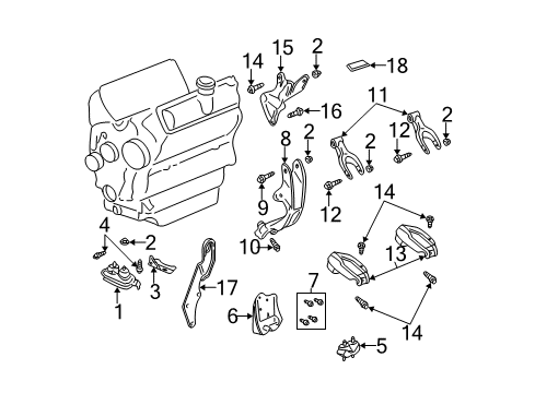 2003 Chevrolet Monte Carlo Engine & Trans Mounting Strut Lower Bracket Diagram for 10232891