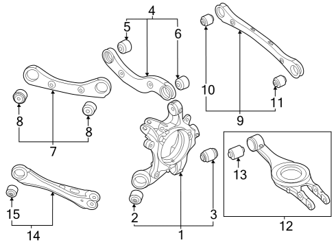 Rear Suspension Washer Diagram for 84118G2000